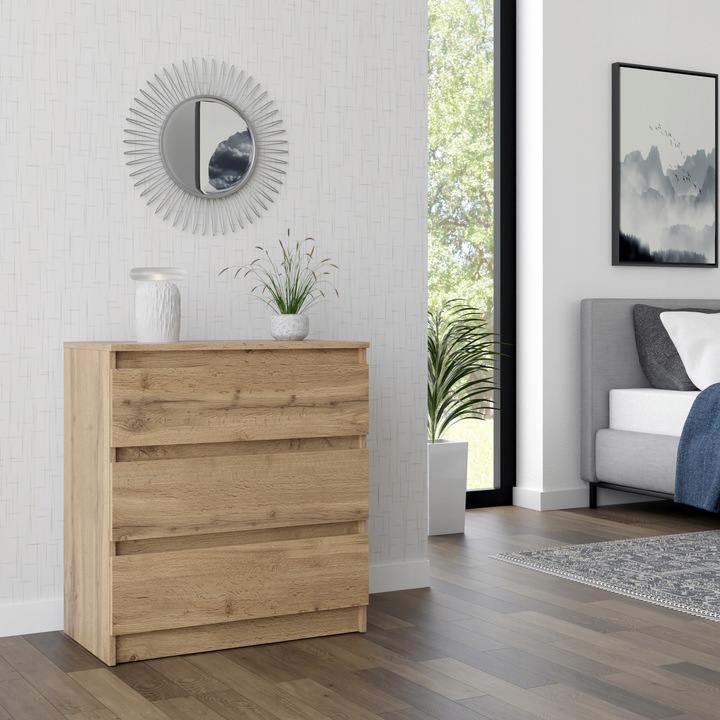 KOMODA SZAFKA WOTAN 3 SZUFLADY NOWOCZESNA DO SALONU SYPIALNI