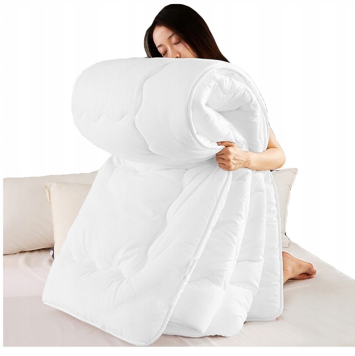 KOŁDRA CAŁOROCZNA ANTYALERGICZNA 160x200 CZARNA MIĘKKA BREE POLSKA PROD