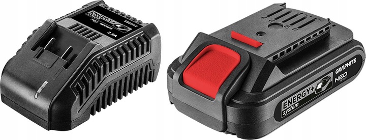 Zestaw Energy + Akumulator Bateria 2Ah + Ładowarka GRAPHITE NEO TOOLS