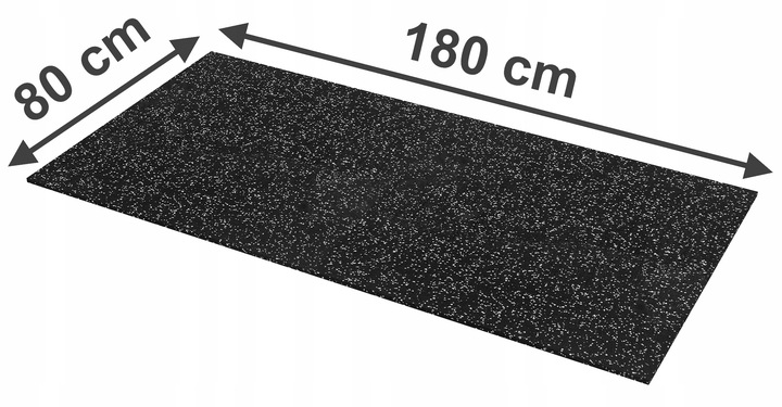 Mata pod bieżnię sprzęt antywibracyjna 180 x 80 wytrzymała do ćwiczeń