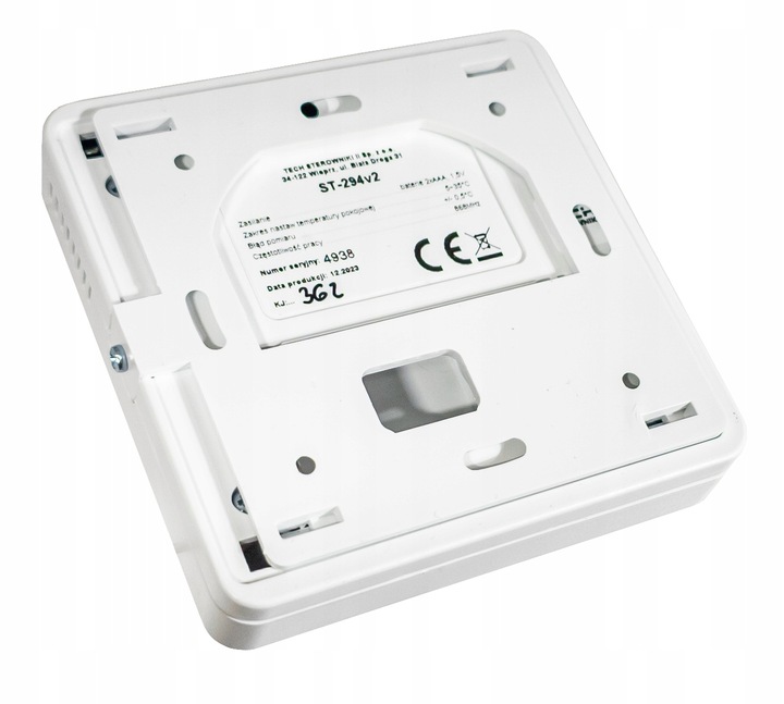 STEROWNIK REGULATOR POKOJOWY TERMOSTAT BEZPRZEWODOWY ST-294 v2 BIAŁY TECH