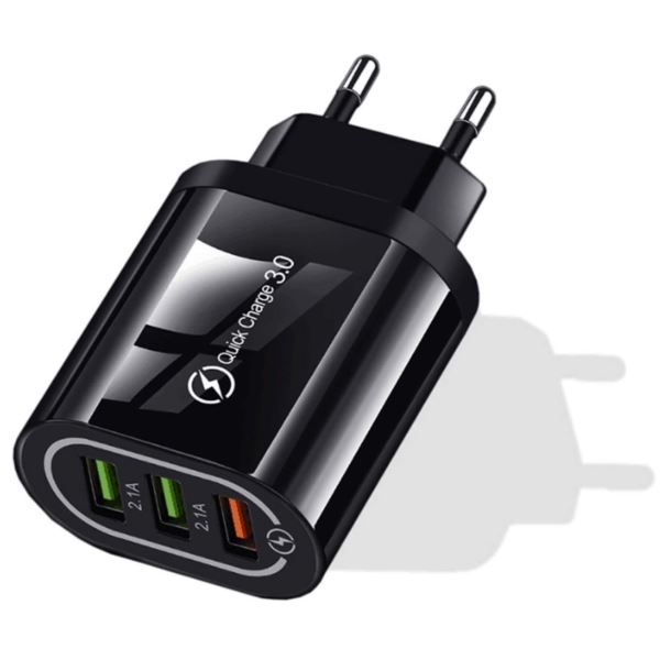 SZYBKA Ładowarka sieciowa QC 3.0 3xUSB Kostka Szybkie Ładowanie Mocna