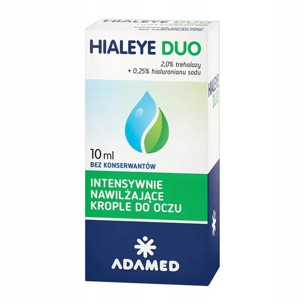 Hialeye Duo, nawilżające krople do oczu, 10 ml