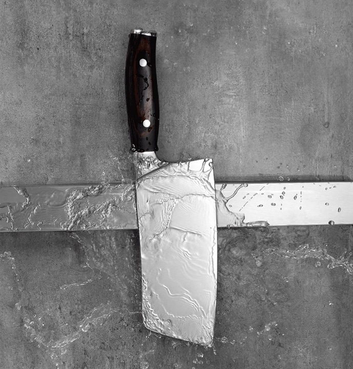 LISTWA MAGNETYCZNA NA NOŻE KLUCZE NARZĘDZIA 40CM SAMOPRZYLEPNA SREBRNA