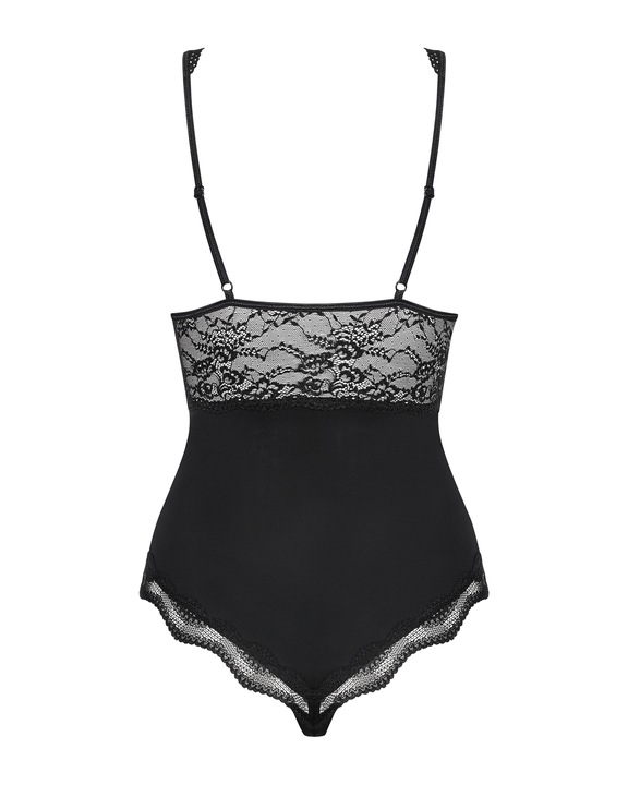 Obsessive Body z Koronką na Fiszbinach Delikatne Kobiece L/XL Luvae czarne