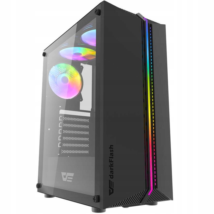 DarkFlash Dk151 Led Obudowa Do Komputera Atx Itx Argb 3 Wentylatory