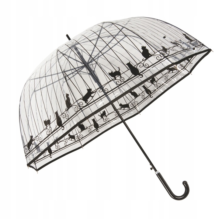 Parasol transparentny motywem kotów Captain Mike