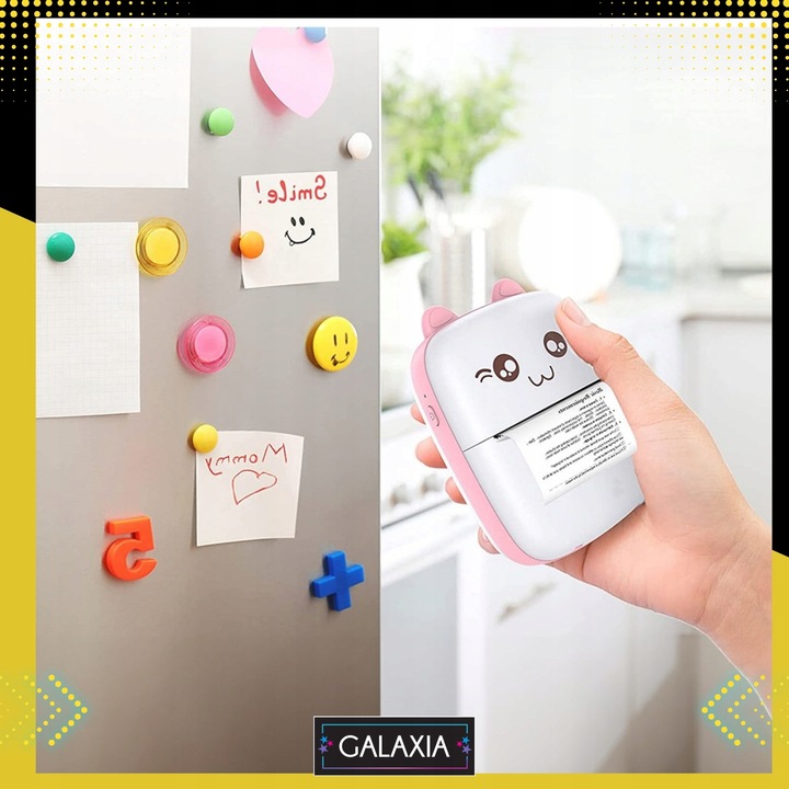 Mini Drukarka Termiczna DRUKUŚ ORYGINALNY Do Zdjęć Przenośna + 11 ROLEK