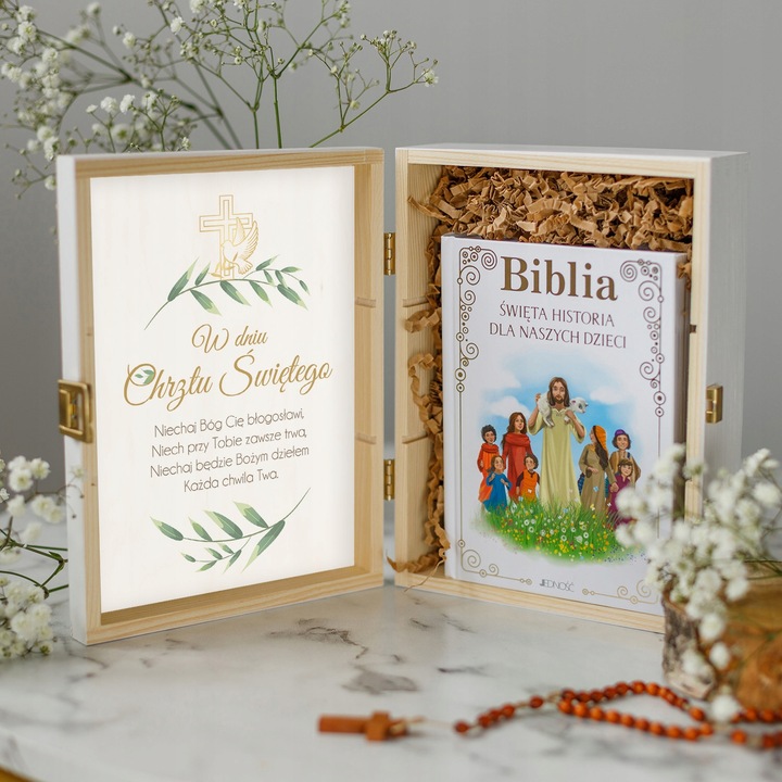 BIBLIA NA KOMUNIĘ PREZENT NA CHRZEST PISMO ŚWIĘTE NA KOMUNIĘ PAMIĄTKA