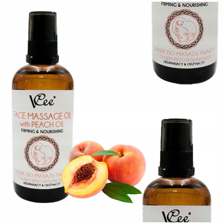 Olejek do MASAŻU TWARZY VCee BRZOSKWINIOWY 100 ML Z ATOMIZEREM
