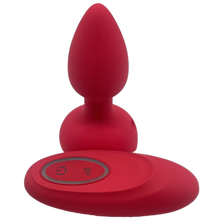 Korek Analny Wibrujący i Świecący z Pilotem 9 Trybów Zdalnie Sterowany