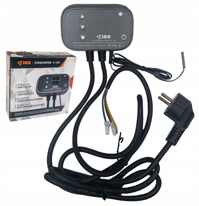 STEROWNIK REGULATOR TERMOSTAT PRACY POMPY OBIEGOWEJ KOTŁA PIECA S-150 IBO