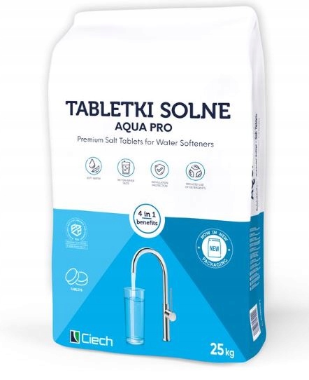 Sól w tabletkach do zmiękczaczy wody Ciech 25 kg