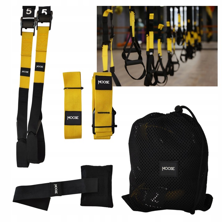 TAŚMY DO ĆWICZEŃ TRX PRO PASY TRENINGOWE PODWIESZANE Z MIARKĄ CROSSFIT HQ