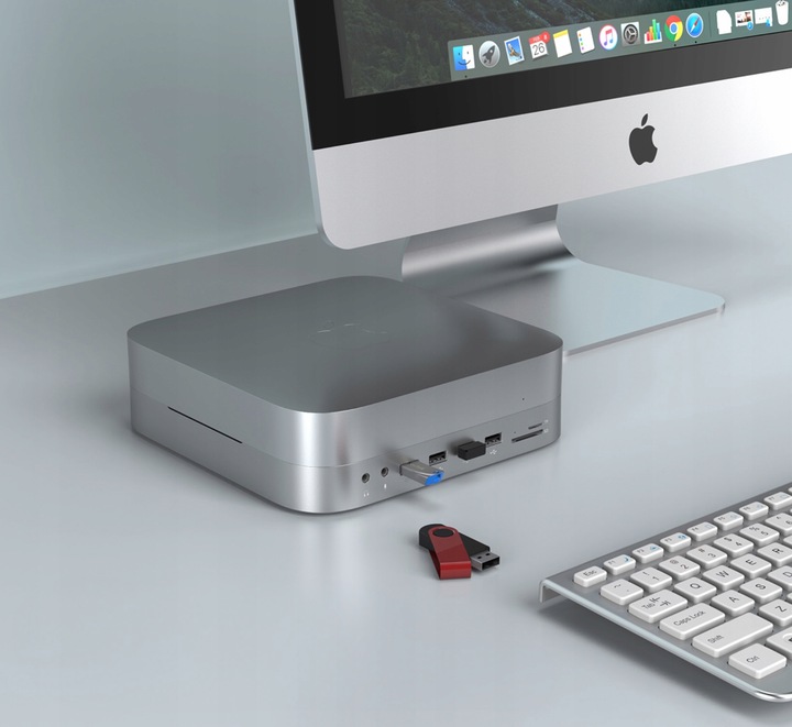 HUB Adapter 12w1 HDMI 4k USB-C SSD USB 3.0 Jack 3,5mm VGA SD/TF do Mac Mini