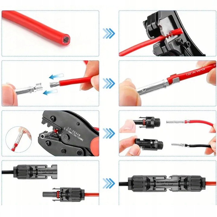 ZACISKARKA PRASKA DO ZŁĄCZ MC4 SOLAR FOTOWOLTAIKA