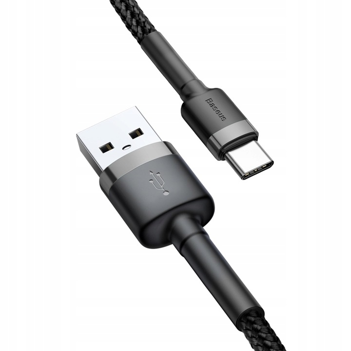 BASEUS KABEL USB / USB C SZYBKI QUICK CHARGE 3A MOCNY PRZEWÓD W OPLOCIE 1M
