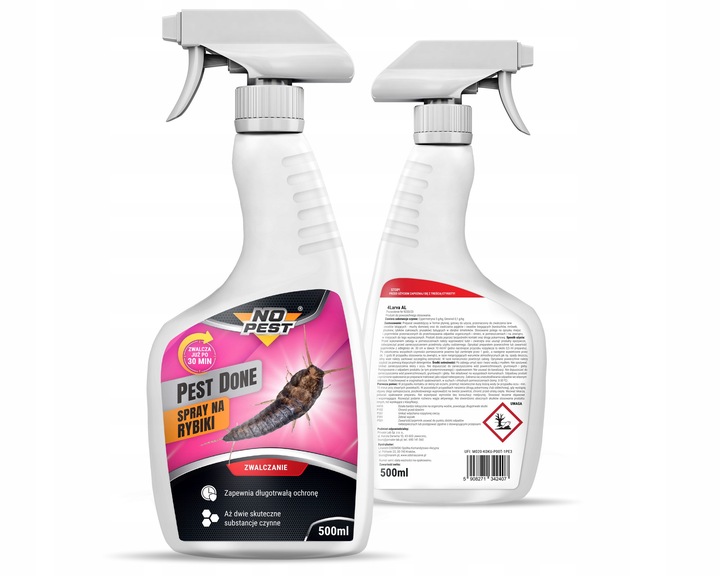 ŚRODEK PŁYN SPRAY + TRUTKA PREPARAT ŻEL NA RYBIKI SREBRZYKI DO