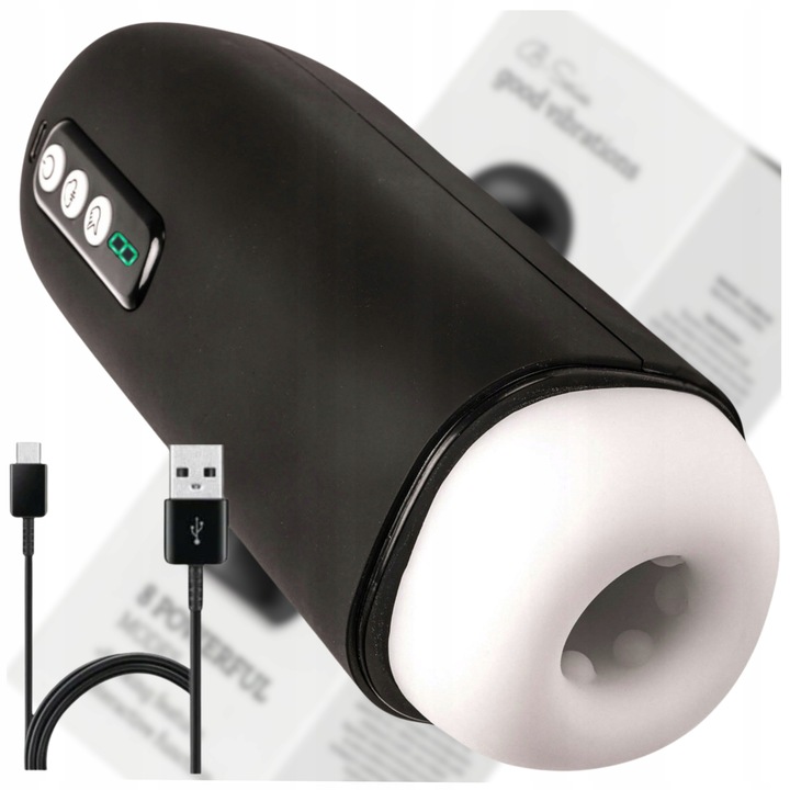 MASTURBATOR MĘSKI automatyczny USTA PUPA POCHWA ssący elektryczny 8 funkcji