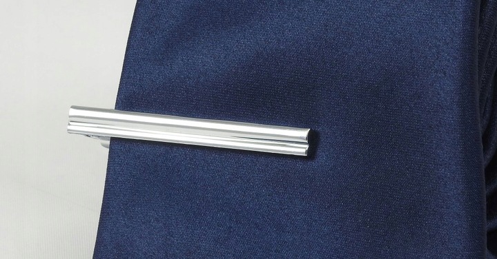 Srebrna Elegancka spinka do krawata 5cm - ALTIES