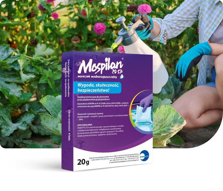 MOSPILAN 20SP 40G ŚRODEK PREPARAT OWADOBÓJCZY NA MSZYCĘ ĆMĘ SZKODNIKI