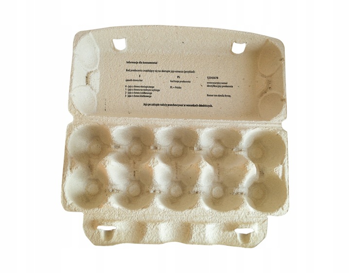 Zestaw 22 Wytłaczanek na 10 Jajek z Pulpy Papierowej - Bez Nadruku