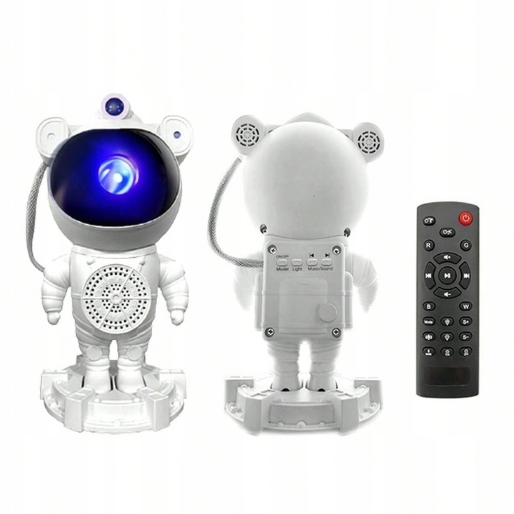Projektor Gwiazd Astronauta Rzutnik Kosmonauta Lampka Nocna z Głośnikiem BT