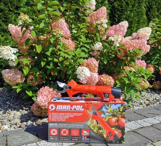 SEKATOR AKUMULATOROWY KOWADEŁKOWY NOŻYCE OGRODOWE ELEKTRYCZNE 2X BATERIA