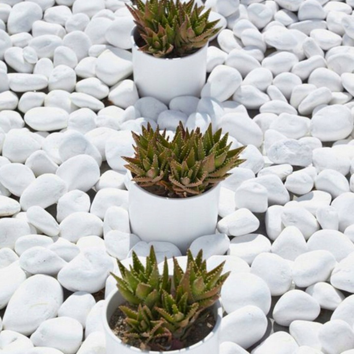 KAMIEŃ OTOCZAK THASSOS 3-6CM KAMIEŃ OGRODOWY BIAŁY DEKORACYJNY OZDOBNY