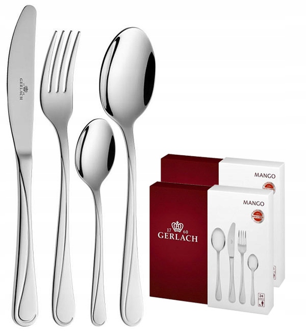 GERLACH MANGO SZTUĆCE KOMPLET 48 EL DLA 12 OSÓB W PUDEŁKU