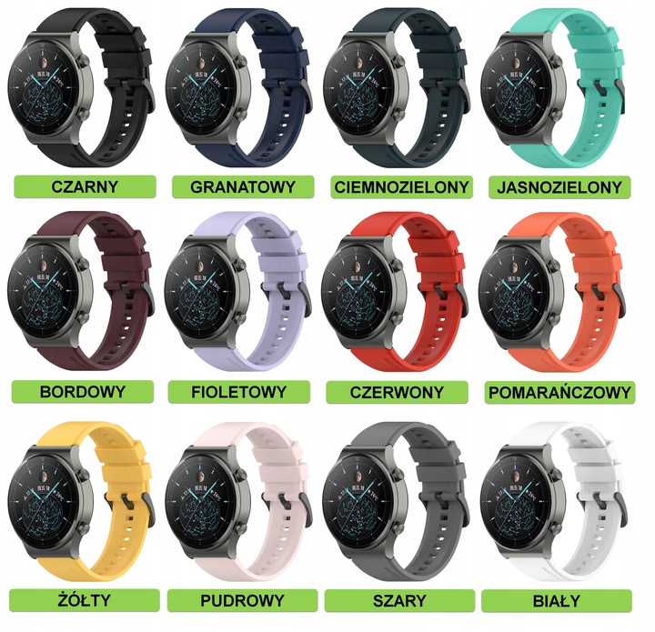 3x PASEK DO HUAWEI WATCH GT 2 2e 3 4 5 GT2 GT3 GT4 GT5 PRO 46MM 48MM KOLORY