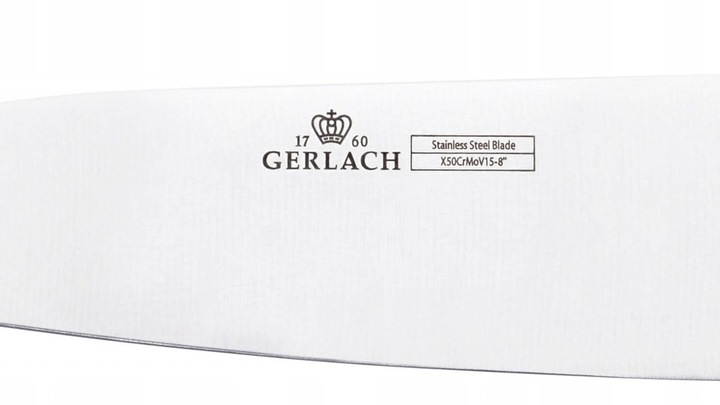 GERLACH ZESTAW KOMPLET NOŻY NÓŻ KUCHENNY W BLOKU DO CHLEBA SZEFA DECO BLACK