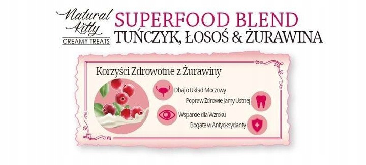 Natural Kitty Premium Tuńczyk, łosoś & żurawina x 6