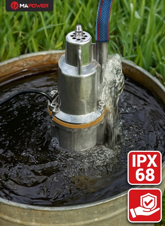 POMPA DO WODY CZYSTEJ GŁĘBINOWA ZATAPIALNA RUSKA NUREK MEMBRANOWA 600W