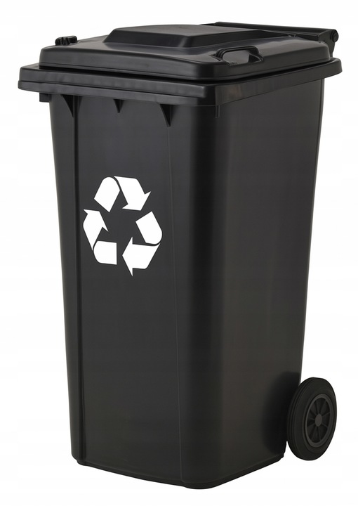 Pojemnik na Śmieci 240l Kosz Odpady Kubeł do Segregacji Mocny Czarny