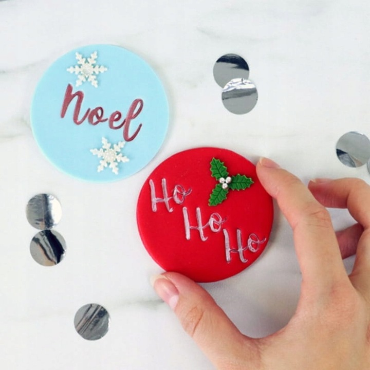 Odcisk Szablon do masy cukrowej Litery Małe i Duże Cyfry Ozdobna Czcionka