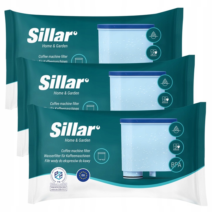 3x Sillar filtr do wody do ekspresu Philips Saeco LatteGO Latte Go