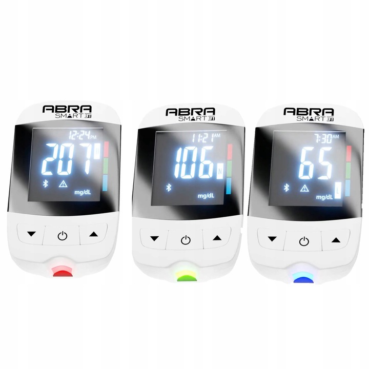 GLUKOMETR DIAGNOSTIC ABRA BEZKODOWY WIECZYSTA GWA aplikacja BT pomiar