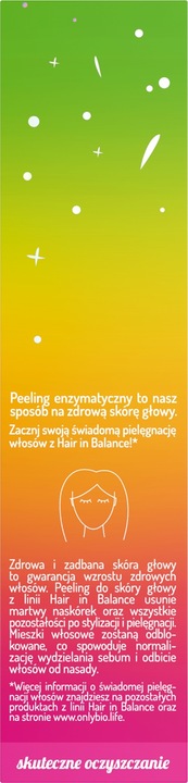 Hair in Balance by ONLYBIO Peeling enzymatyczny do skóry głowy 125 ml