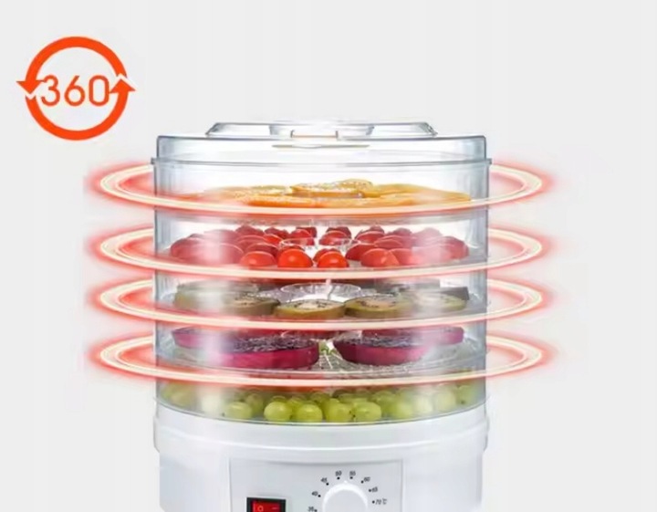 SUSZARKA DO GRZYBÓW OWOCÓW SPOŻYWCZA DO ŻYWNOŚCI 5 POZIOMÓW +