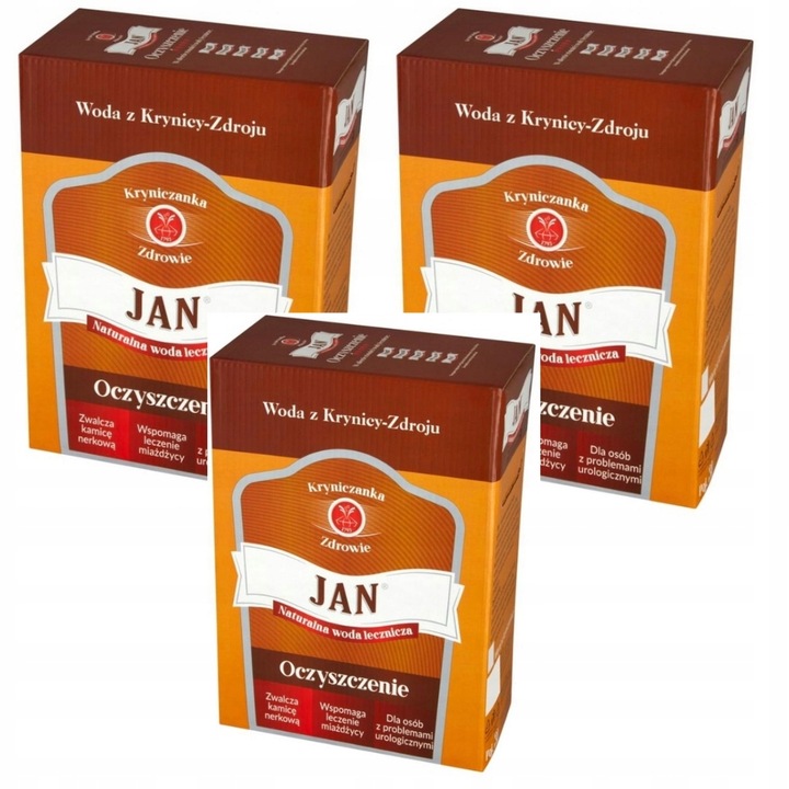 Woda Lecznicza Jan Oczyszczenie 3L x 3 sztuk ZESTAW