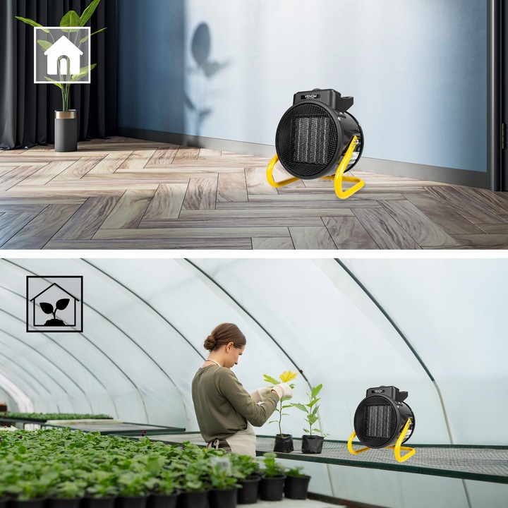 NAGRZEWNICA ELEKTRYCZNA GRZEJNIK 2000W CERAMICZNA FARELKA TERMOSTAT