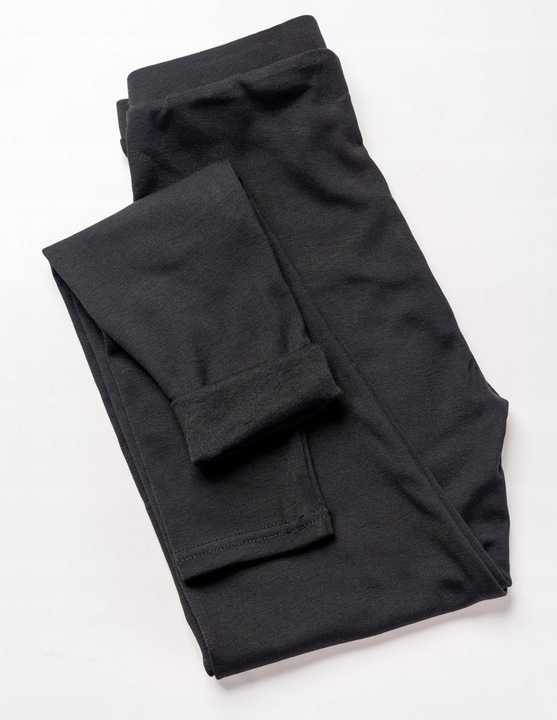 LEGGINSY DAMSKIE CZARNE ELASTYCZNE OCIEPLANE WYSOKI STAN GETRY MORAJ