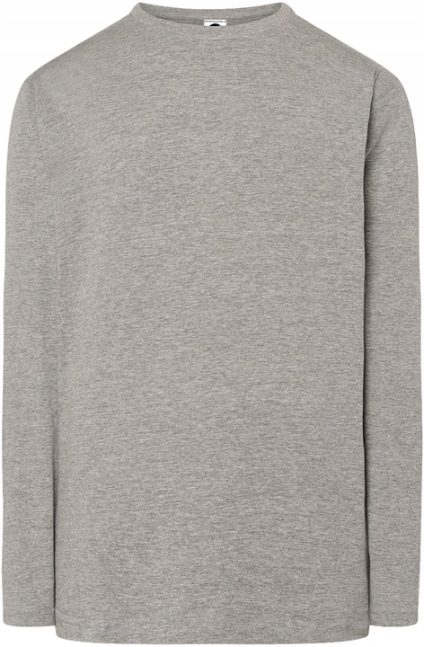 Podkoszulek męski z długim rękawem BAWEŁNIANY SZARY bez ocieplenia #L