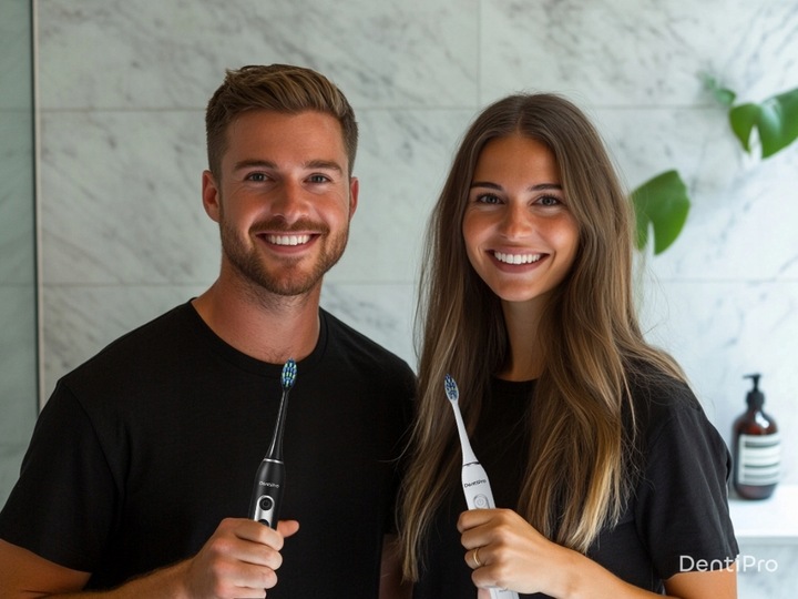 Zestaw 2x Szczoteczka Soniczna do Zębów + Etui + 8 Końcówek - Elektryczna