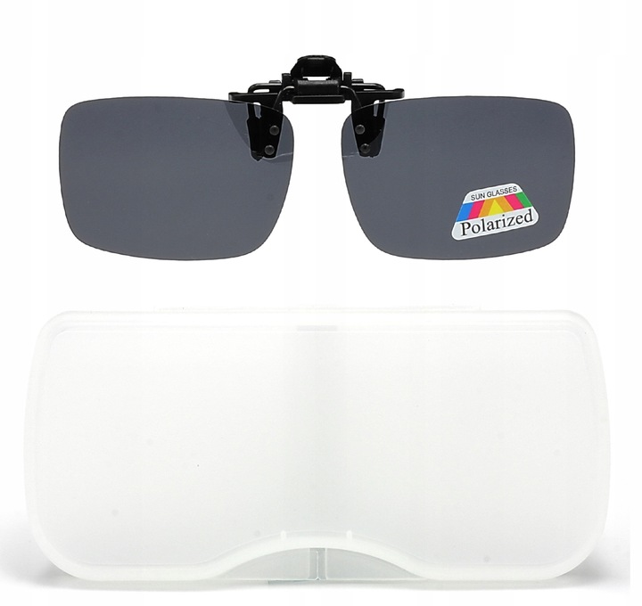 NAKŁADKI NA OKULARY POLARYZACYJNE PRZECIWSŁONECZNE UV400 UNIWERSALNE Z ETUI