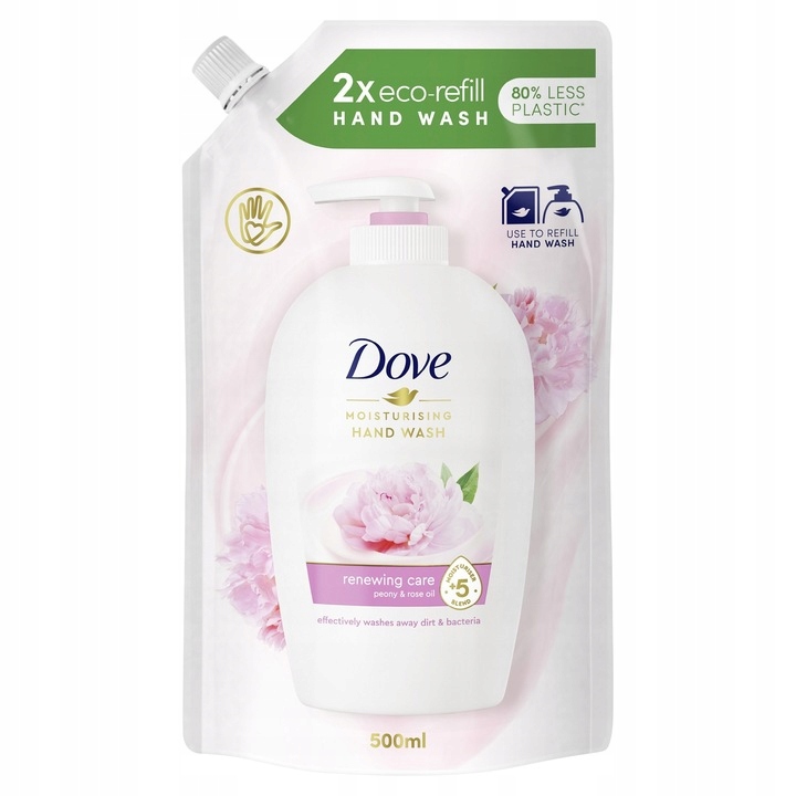 DOVE HAND WASH MYDŁO DO RĄK W PŁYNIE ZAPAS REFILL ZESTAW MIX 4x 500ML