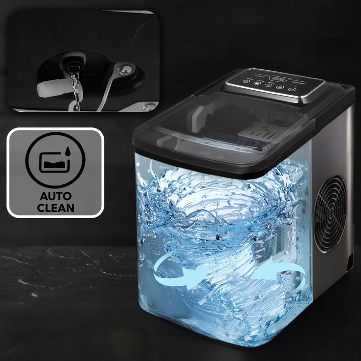 Kostkarka do lodu EBERG domowa maszyna do kostek 12kg 160W ekspresowy