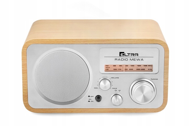 Radio Eltra Mewa FM/LW jasne srebrne drewno retro