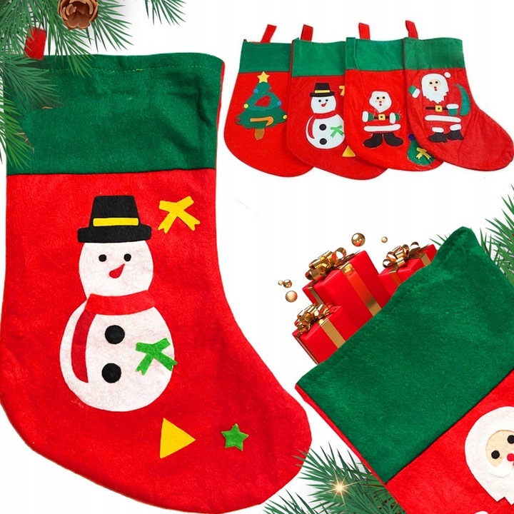 SKARPETA SKARPETY NA PREZENTY ŚW. MIKOŁAJA DEKORACJA MIX